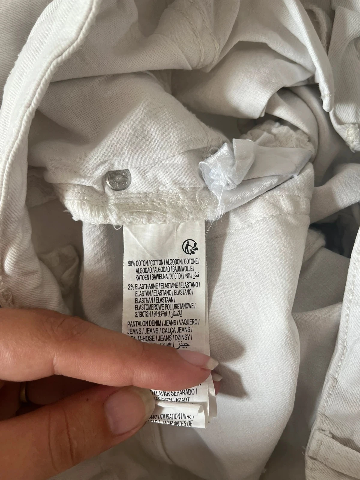 Pantacourt skinny blanc Kiabi – Taille 40 – bon état – photo 4
